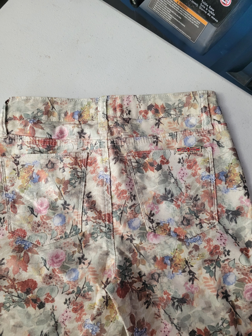 Hudson Jeans Kids Floral Print Cream Jeans - Picture 5 of 6